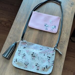 Disney Pink and Gray Crossbody Bag & Wallet Set